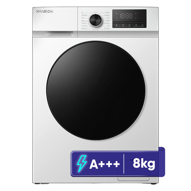 ماشین لباسشویی 8 کیلوگرم اتوماتیک ایکس ویژن مدل TF84-AWBL/ASBL