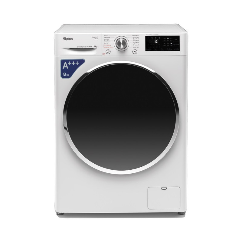 ماشین لباسشویی 8 کیلویی اتوماتیک جی پلاس مدل GWMR808W